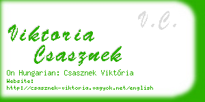 viktoria csasznek business card